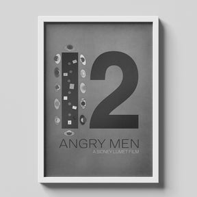 12 Angry Men Minimalist Jury Room Movie Poster