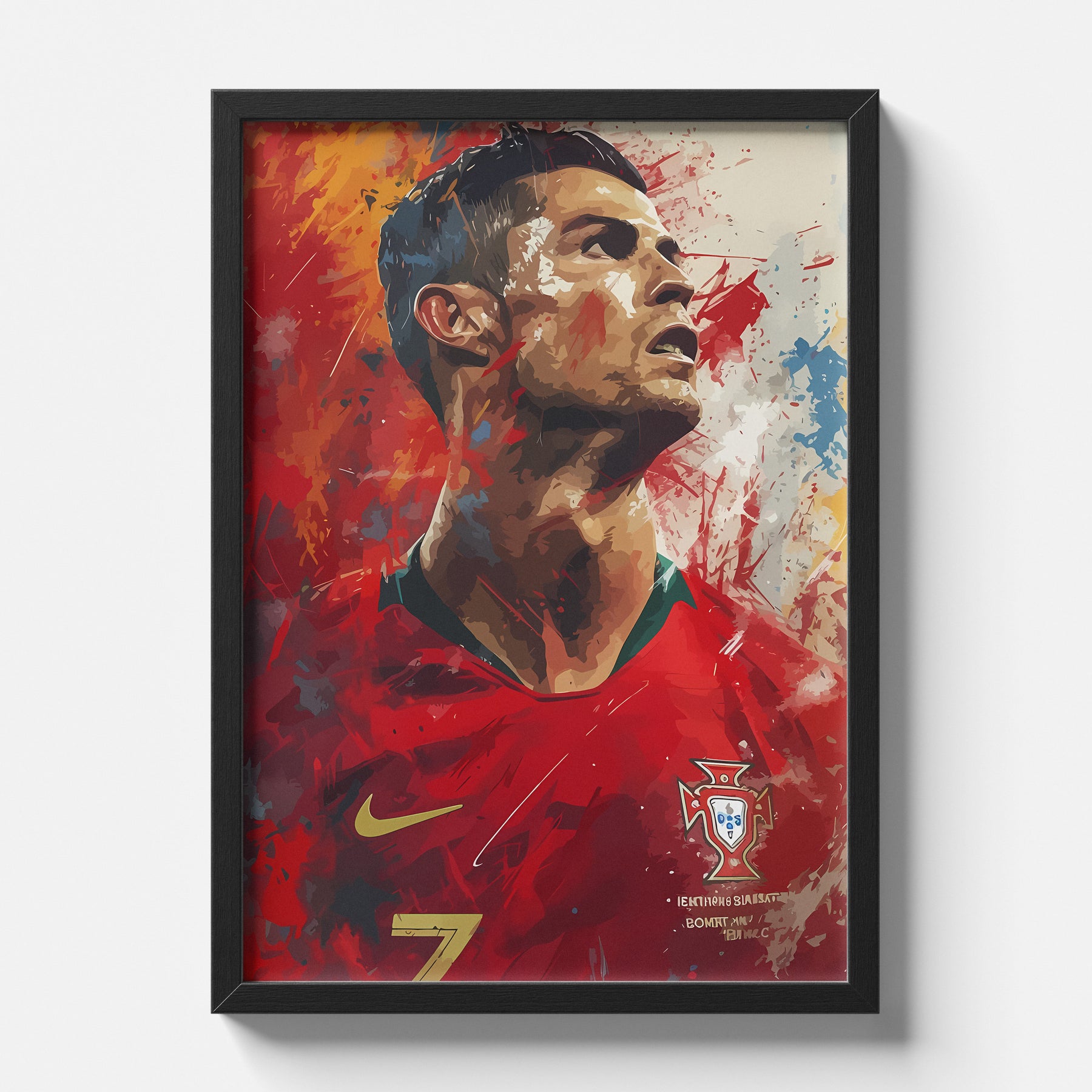 Cristiano Ronaldo Portugal Abstract Football Poster Art