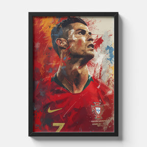 Cristiano Ronaldo Portugal Abstract Football Poster Art