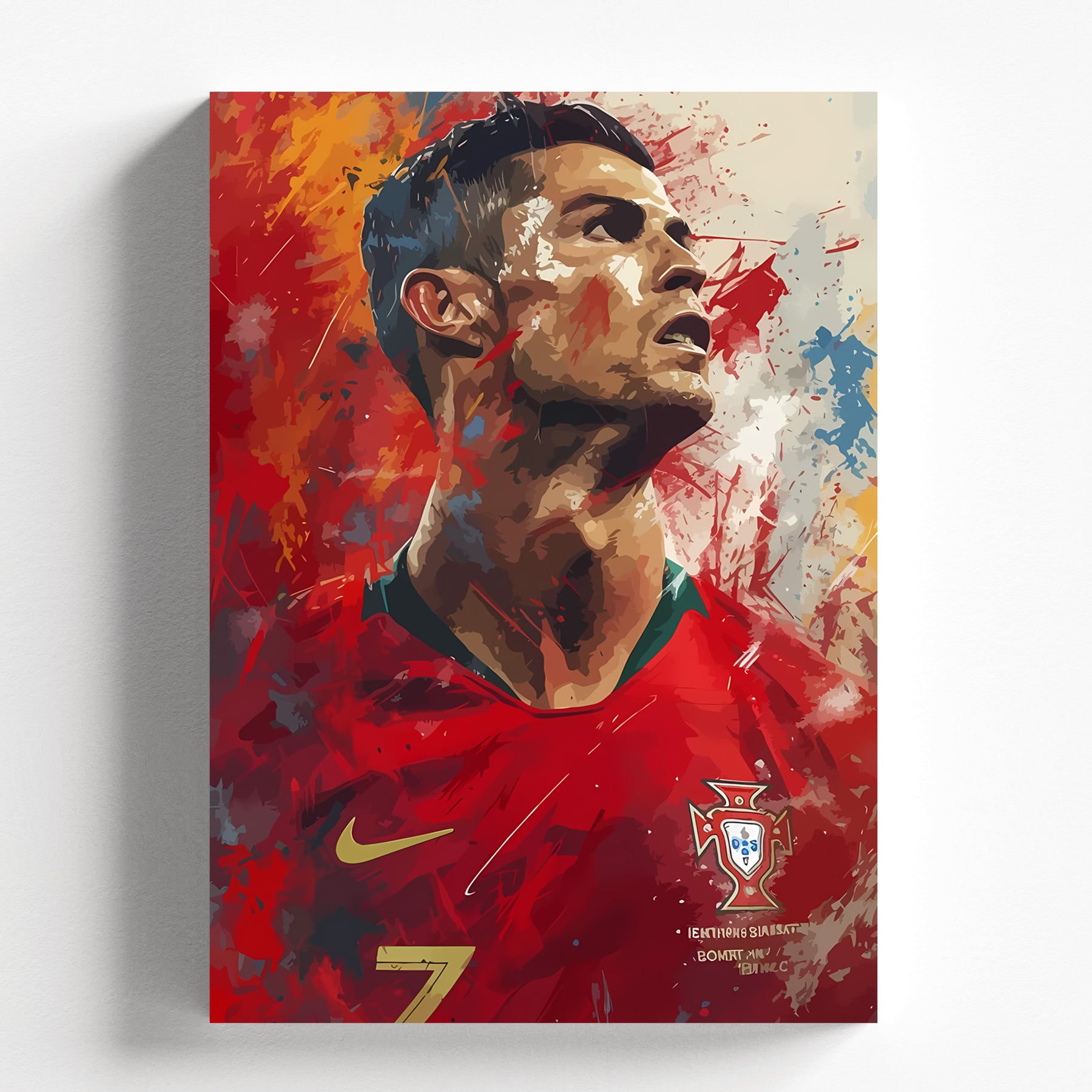 Cristiano Ronaldo Portugal Abstract Football Poster Art