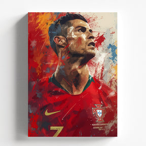 Cristiano Ronaldo Portugal Abstract Football Poster Art