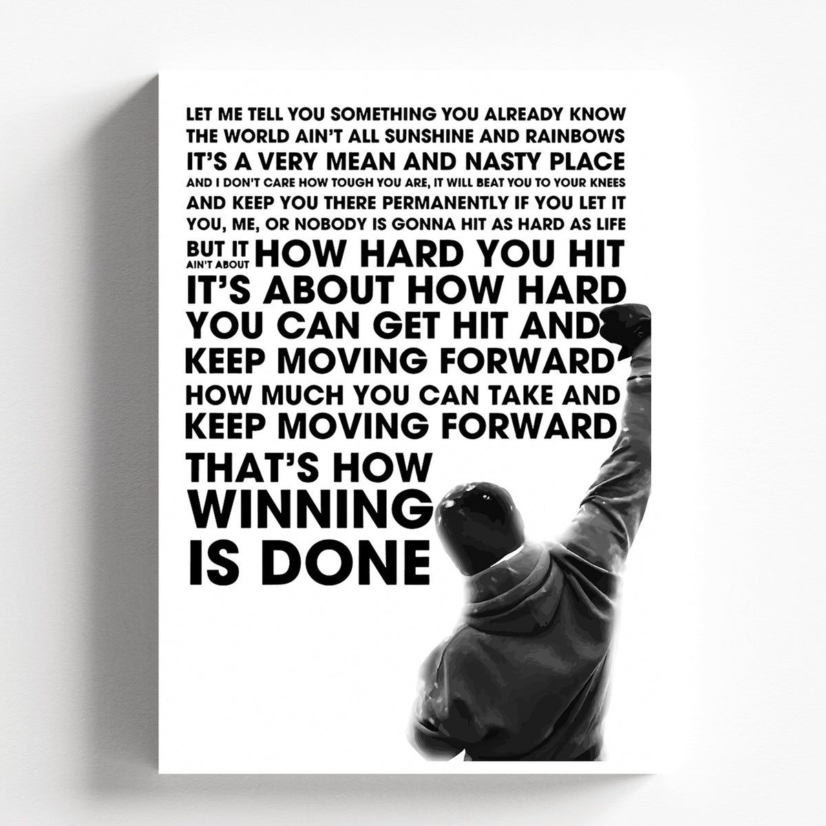 Rocky Balboa Motivational Quote Poster Gym Wall Art