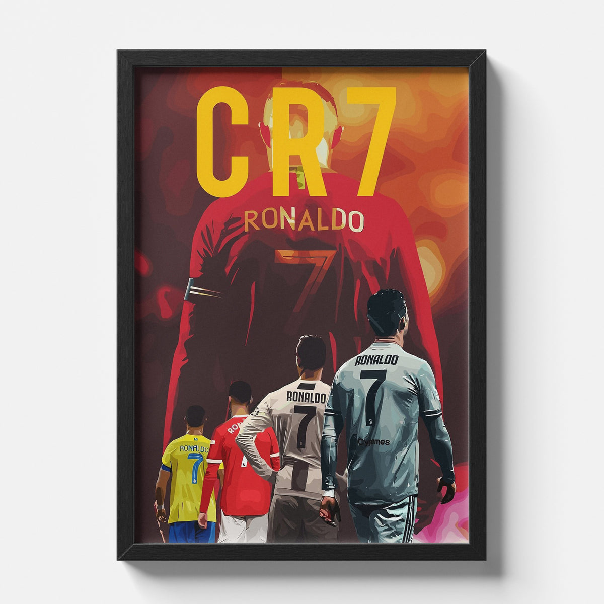Cristiano Ronaldo CR7 Football Poster | Legendary Soccer Wall Art Print