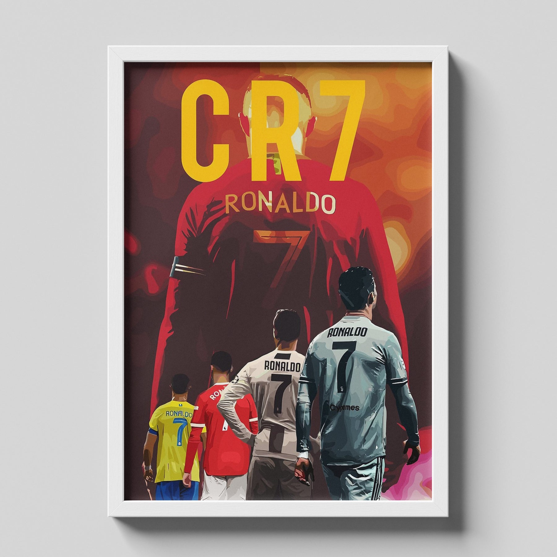 Cristiano Ronaldo CR7 Football Poster | Legendary Soccer Wall Art Print