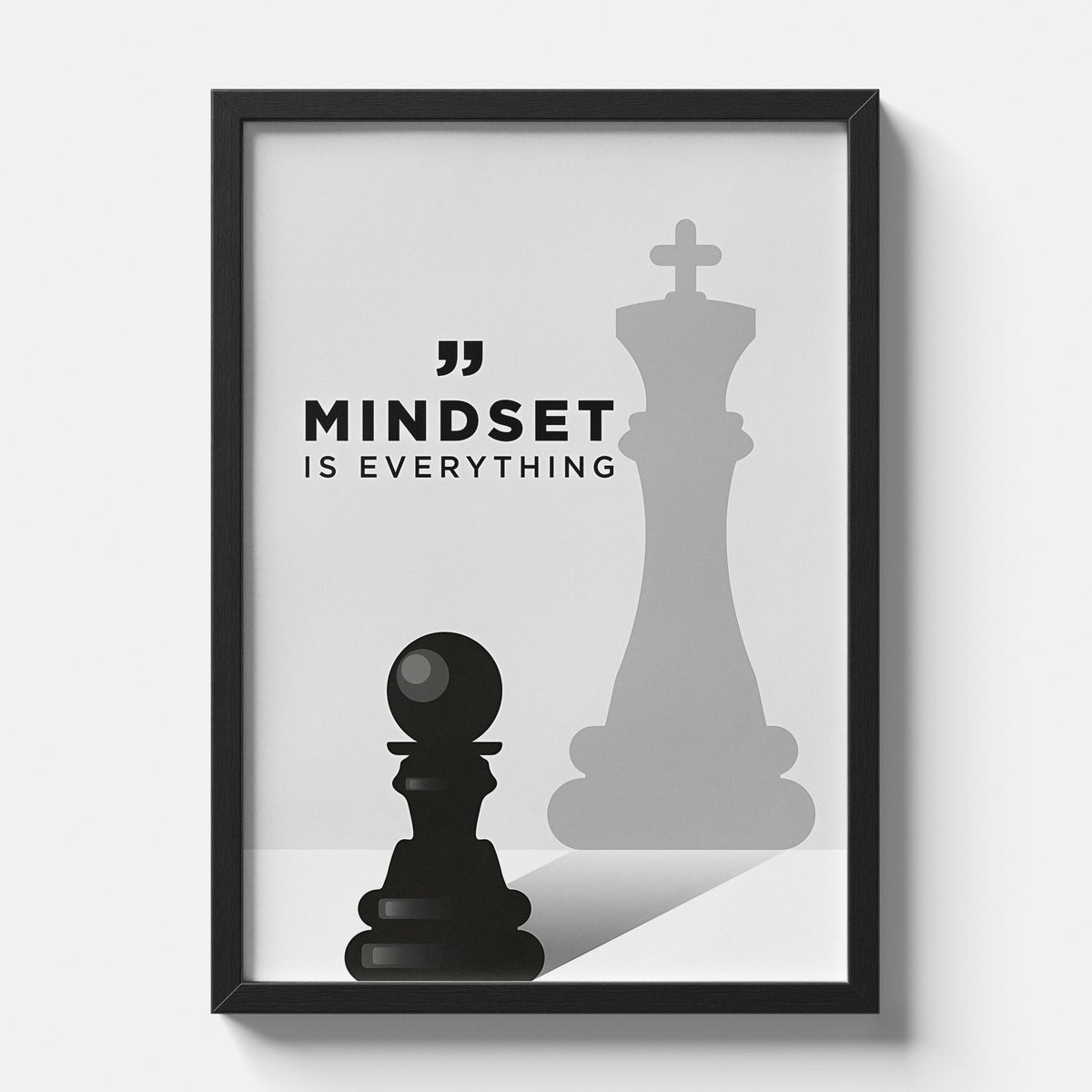 Mindset Is Everything Chess Motivation Poster