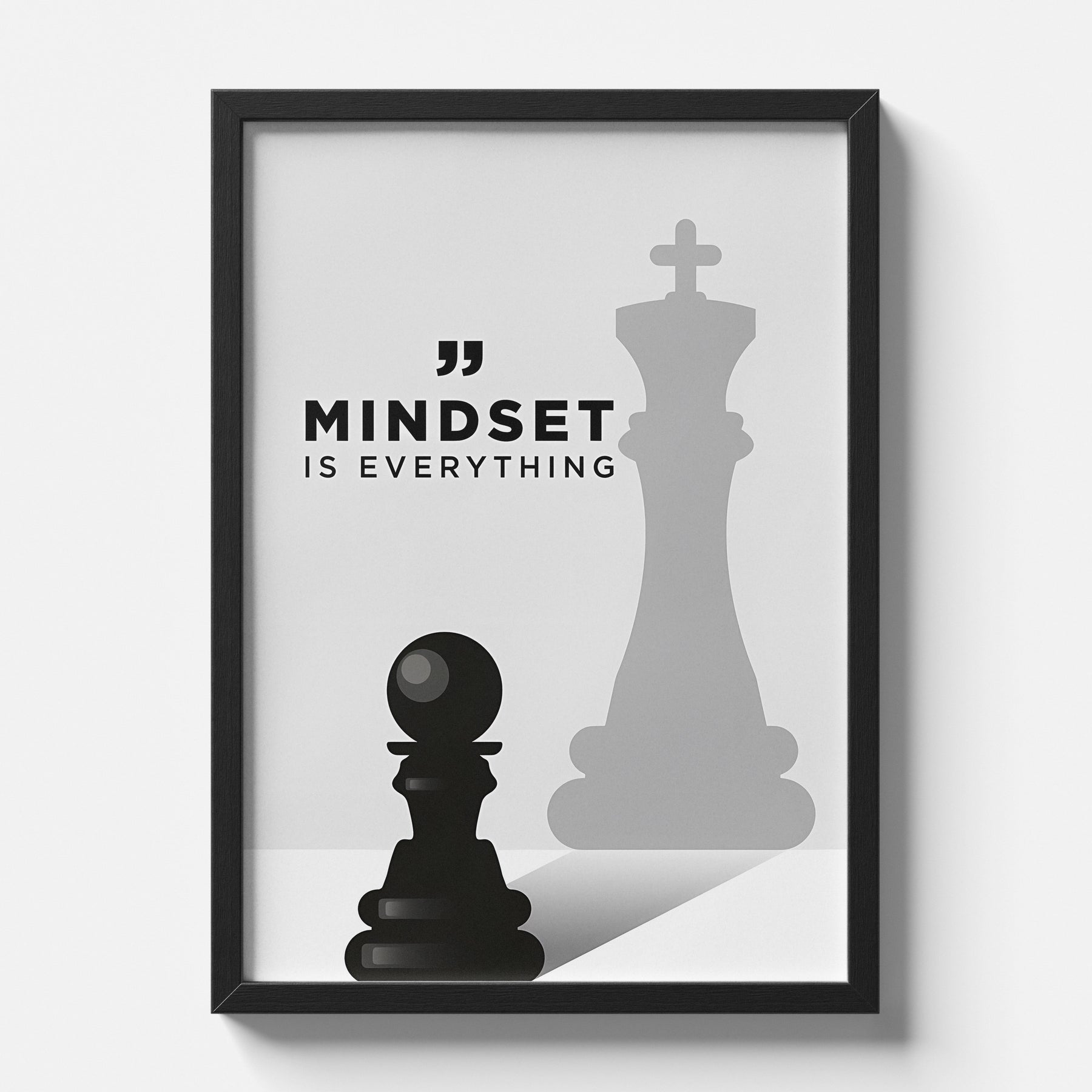 Mindset Is Everything Chess Motivation Poster
