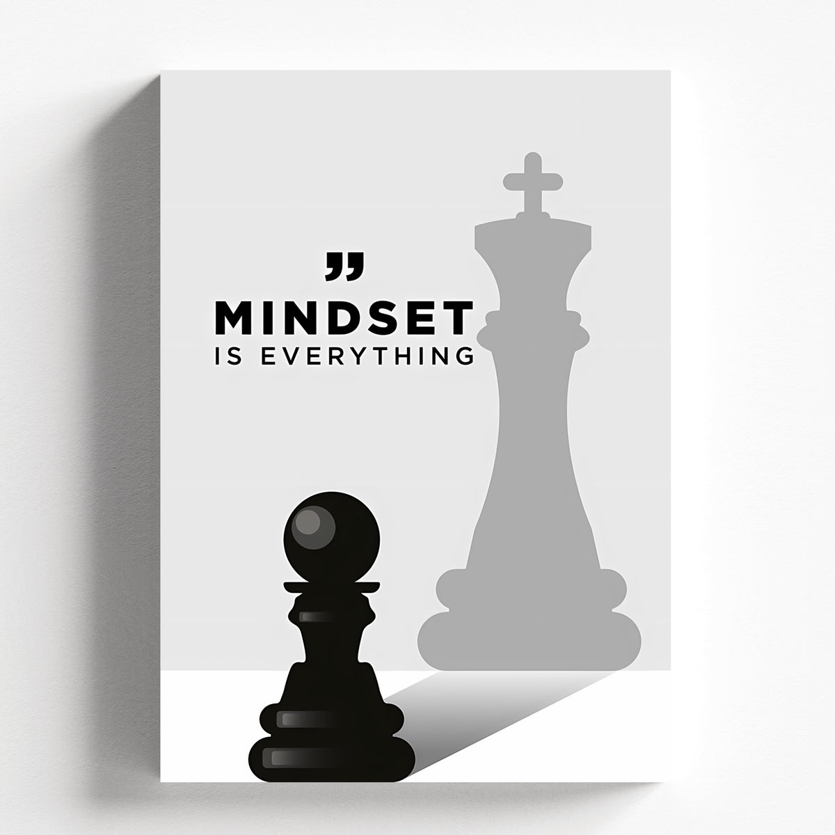 Mindset Is Everything Chess Motivation Poster