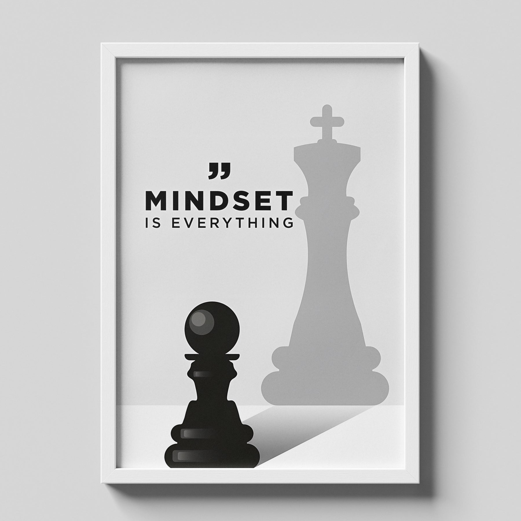 Mindset Is Everything Chess Motivation Poster