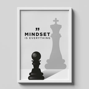 Mindset Is Everything Chess Motivation Poster