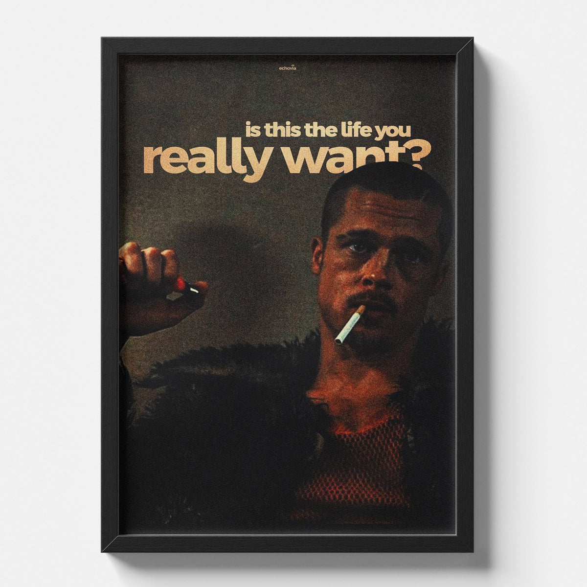Tyler's Question - Movie Quote Poster from Fight Club