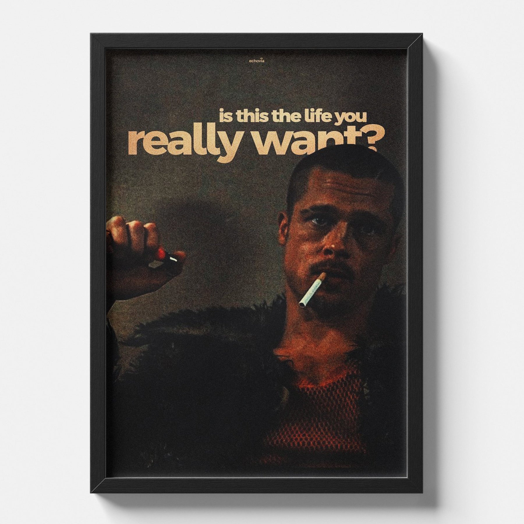 Tyler's Question - Movie Quote Poster from Fight Club
