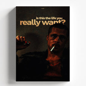 Tyler's Question - Movie Quote Poster from Fight Club