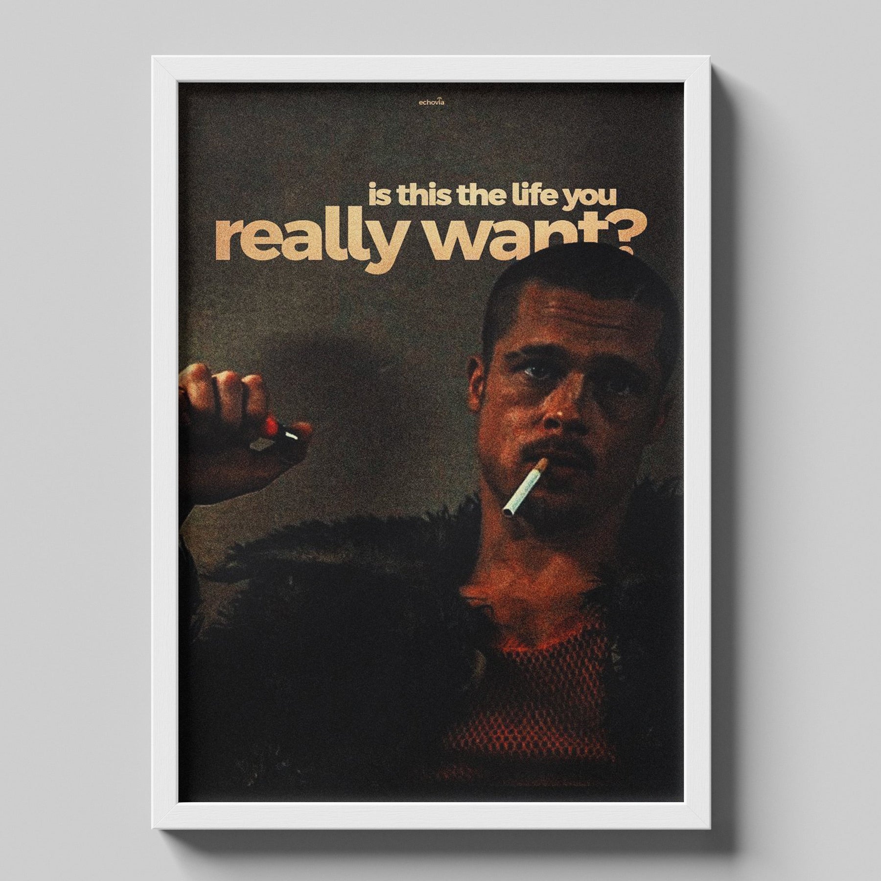 Tyler's Question - Movie Quote Poster from Fight Club