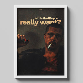 Tyler's Question - Movie Quote Poster from Fight Club