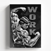 Arnold Schwarzenegger Work Hard Bodybuilding Motivation Poster Black Edition