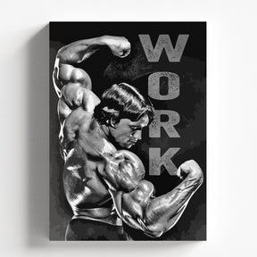 Arnold Schwarzenegger Work Hard Bodybuilding Motivation Poster Black Edition