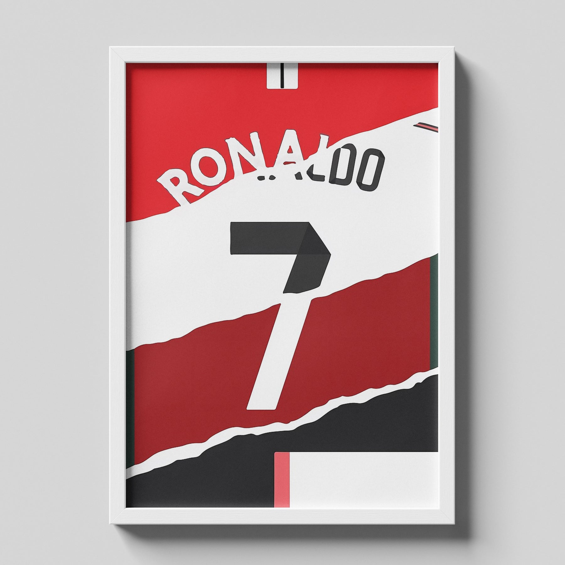 Cristiano Ronaldo No.7 Football Jersey Poster | CR7 Minimal Soccer Wall Art