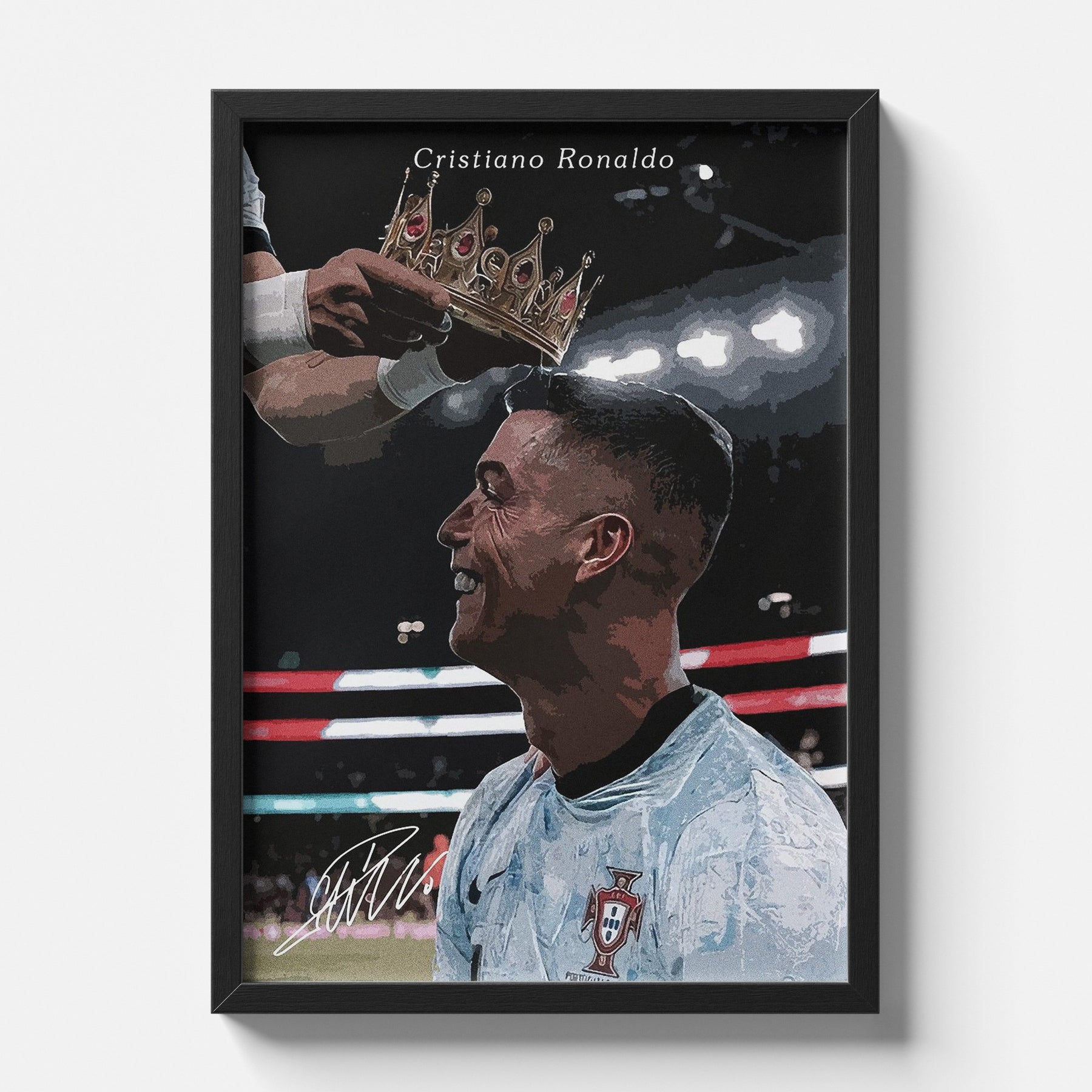 Cristiano Ronaldo Crown Football Poster | CR7 Legacy Sports Wall Art