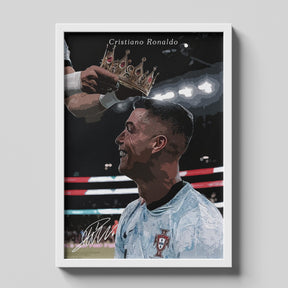 Cristiano Ronaldo Crown Football Poster | CR7 Legacy Sports Wall Art