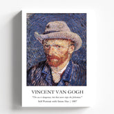 Vincent Van Gogh - Self Portrait with Straw Hat Painting Poster