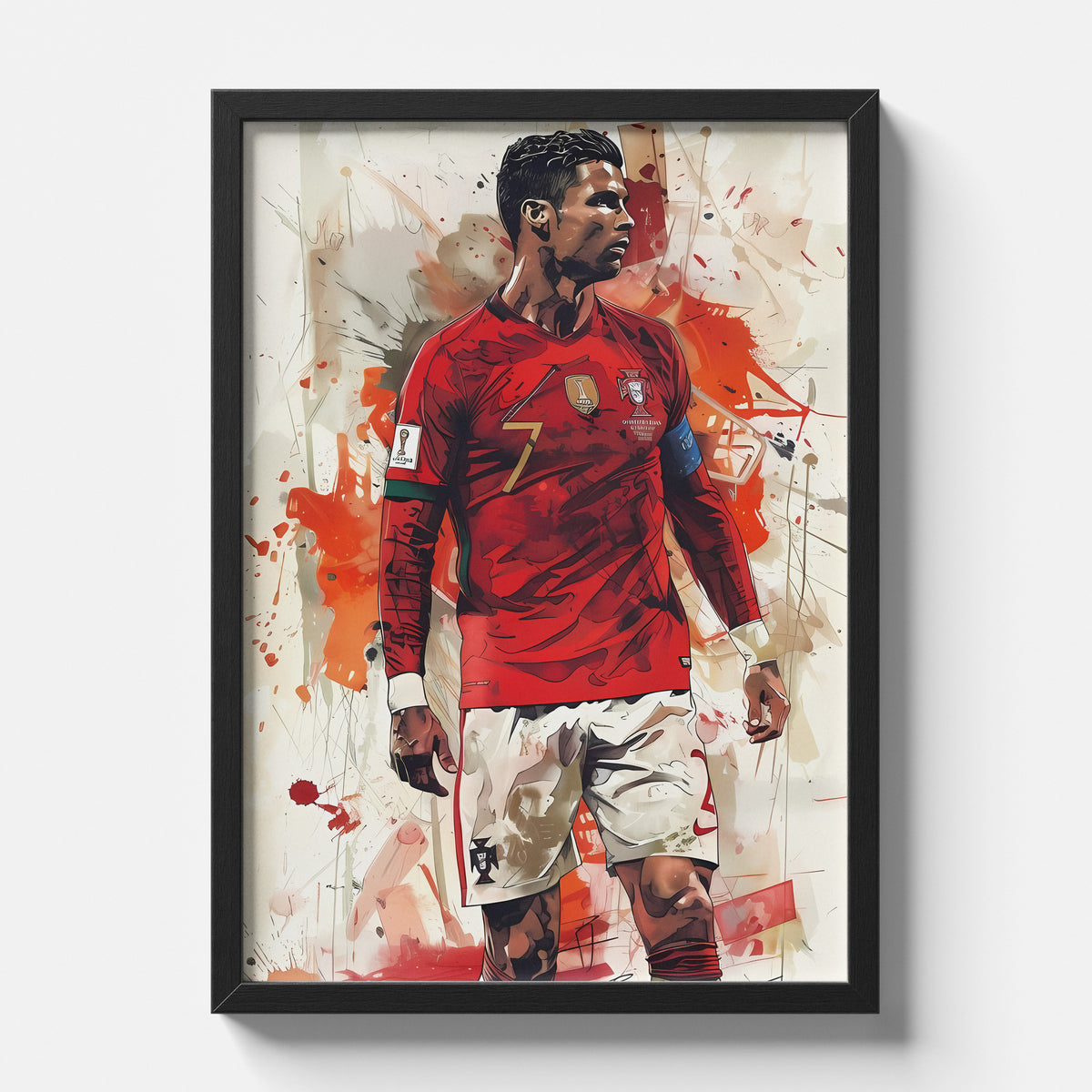 Cristiano Ronaldo Portugal Graffiti Style Football Poster