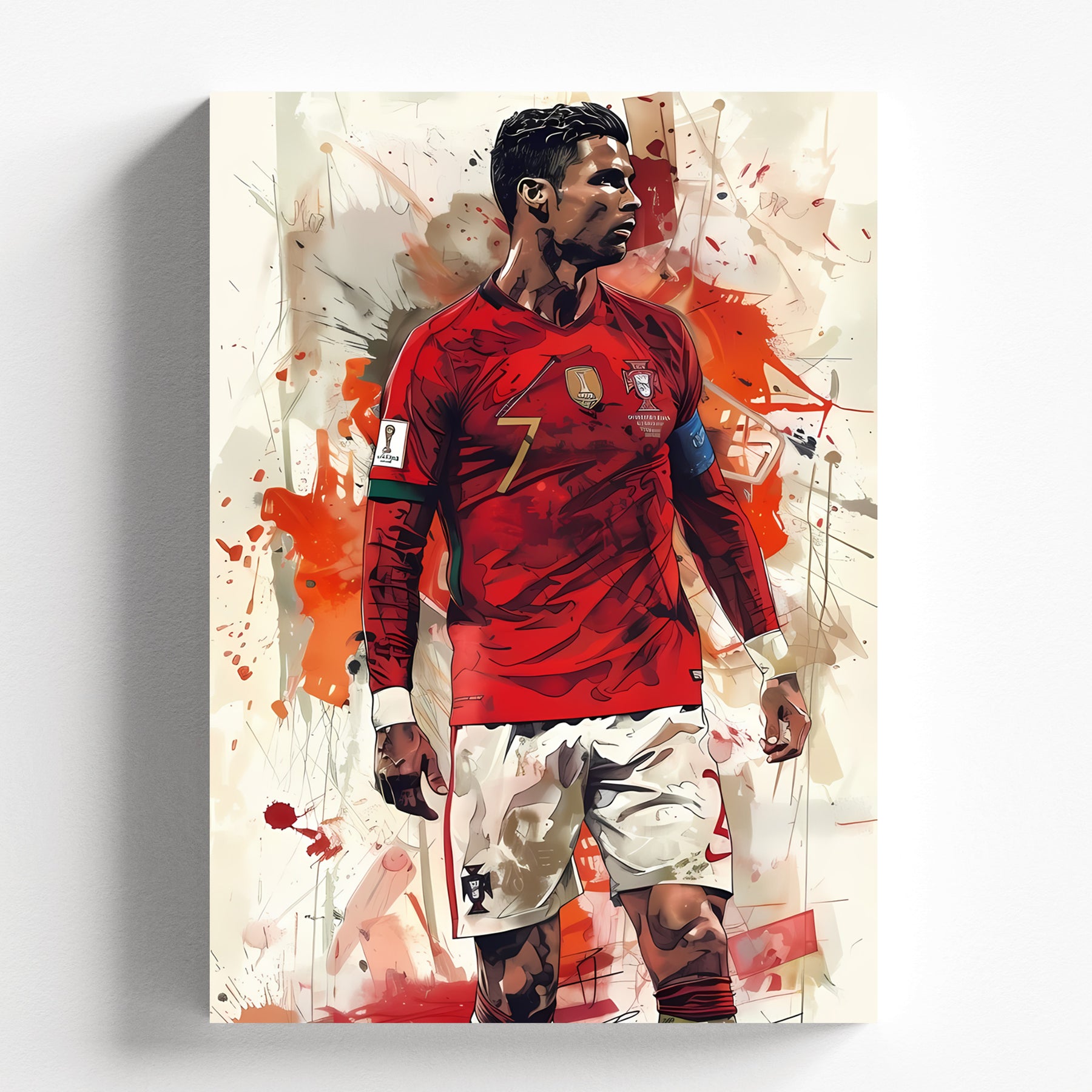 Cristiano Ronaldo Portugal Graffiti Style Football Poster