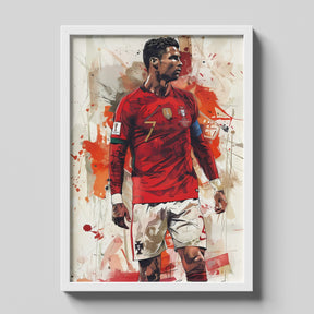 Cristiano Ronaldo Portugal Graffiti Style Football Poster