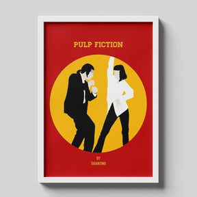 Pulp Fiction Dance Scene Minimalist Movie Poster Art
