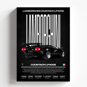 Lamborghini Countach LP400S Poster | Classic V12 Supercar Wall Art
