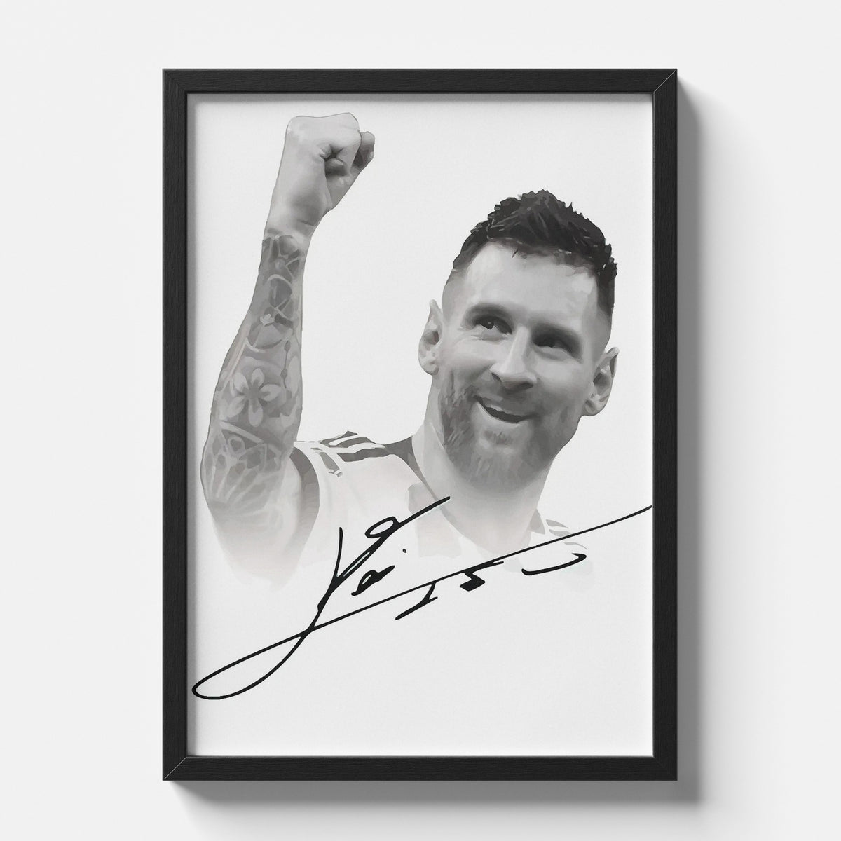 Lionel Messi Signature Football Poster | Legendary GOAT Sports Wall Art