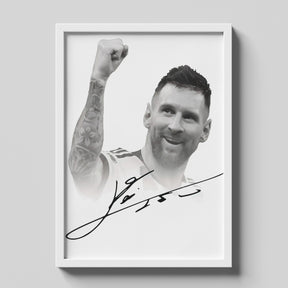 Lionel Messi Signature Football Poster | Legendary GOAT Sports Wall Art