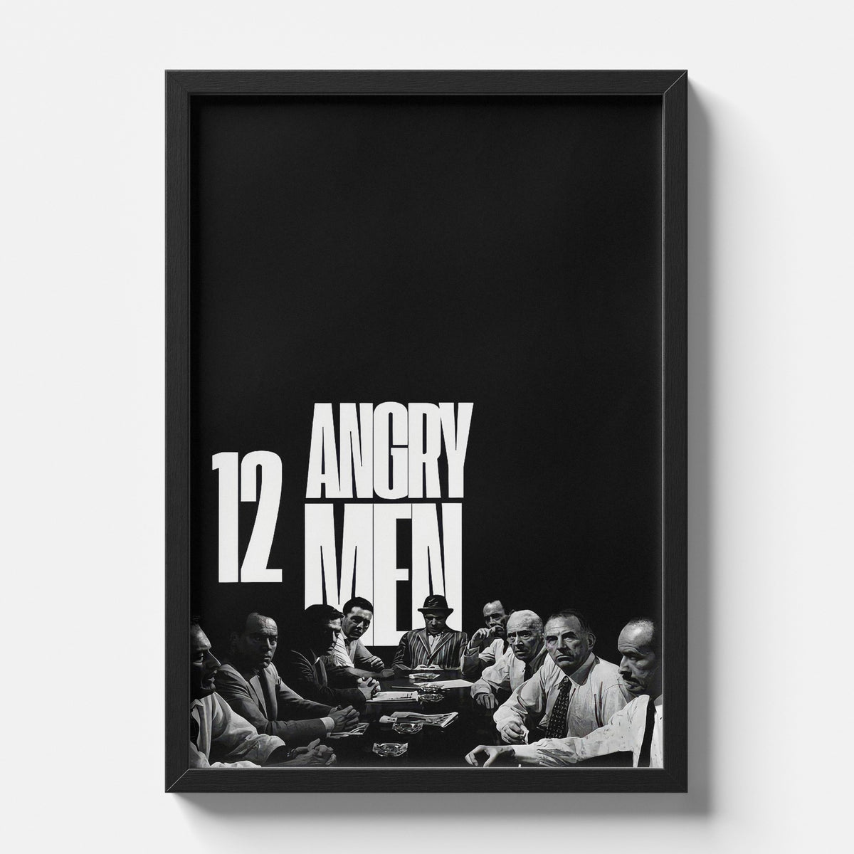 12 Angry Men Minimalist Black and White Poster
