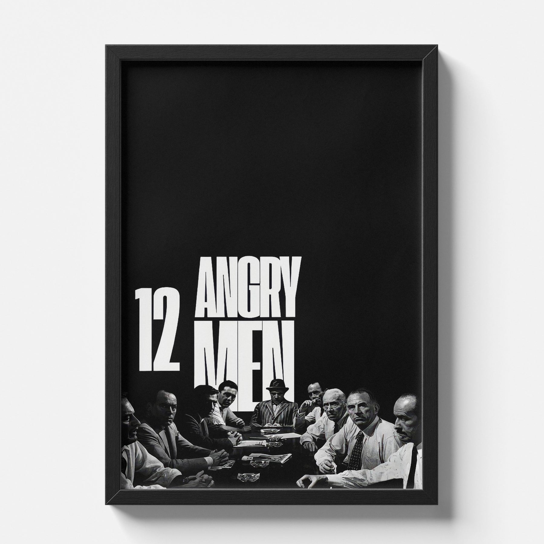 12 Angry Men Minimalist Black and White Poster
