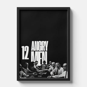 12 Angry Men Minimalist Black and White Poster