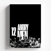 12 Angry Men Minimalist Black and White Poster
