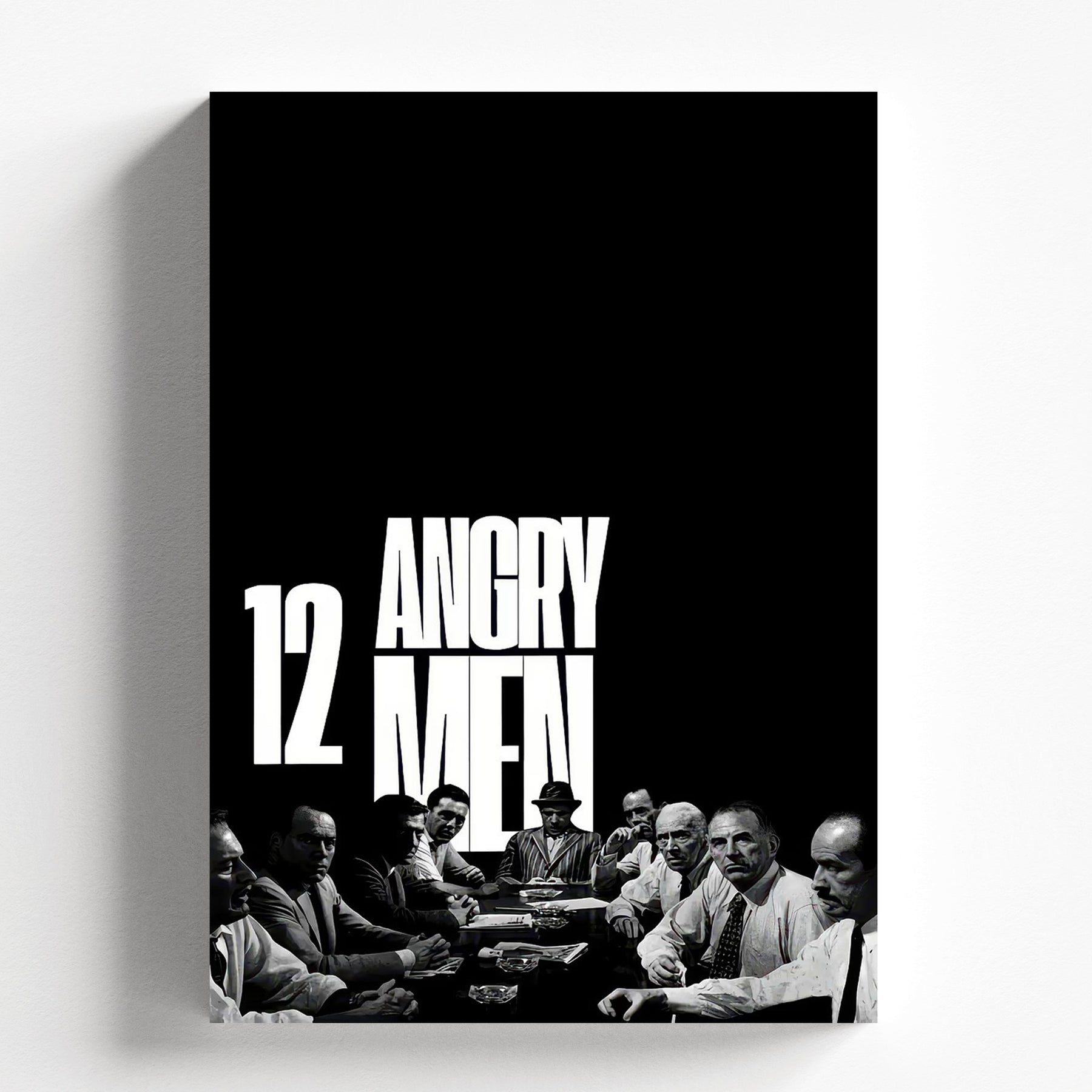 12 Angry Men Minimalist Black and White Poster