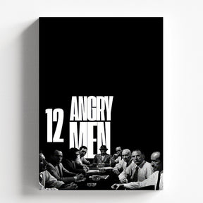 12 Angry Men Minimalist Black and White Poster