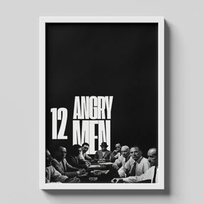 12 Angry Men Minimalist Black and White Poster