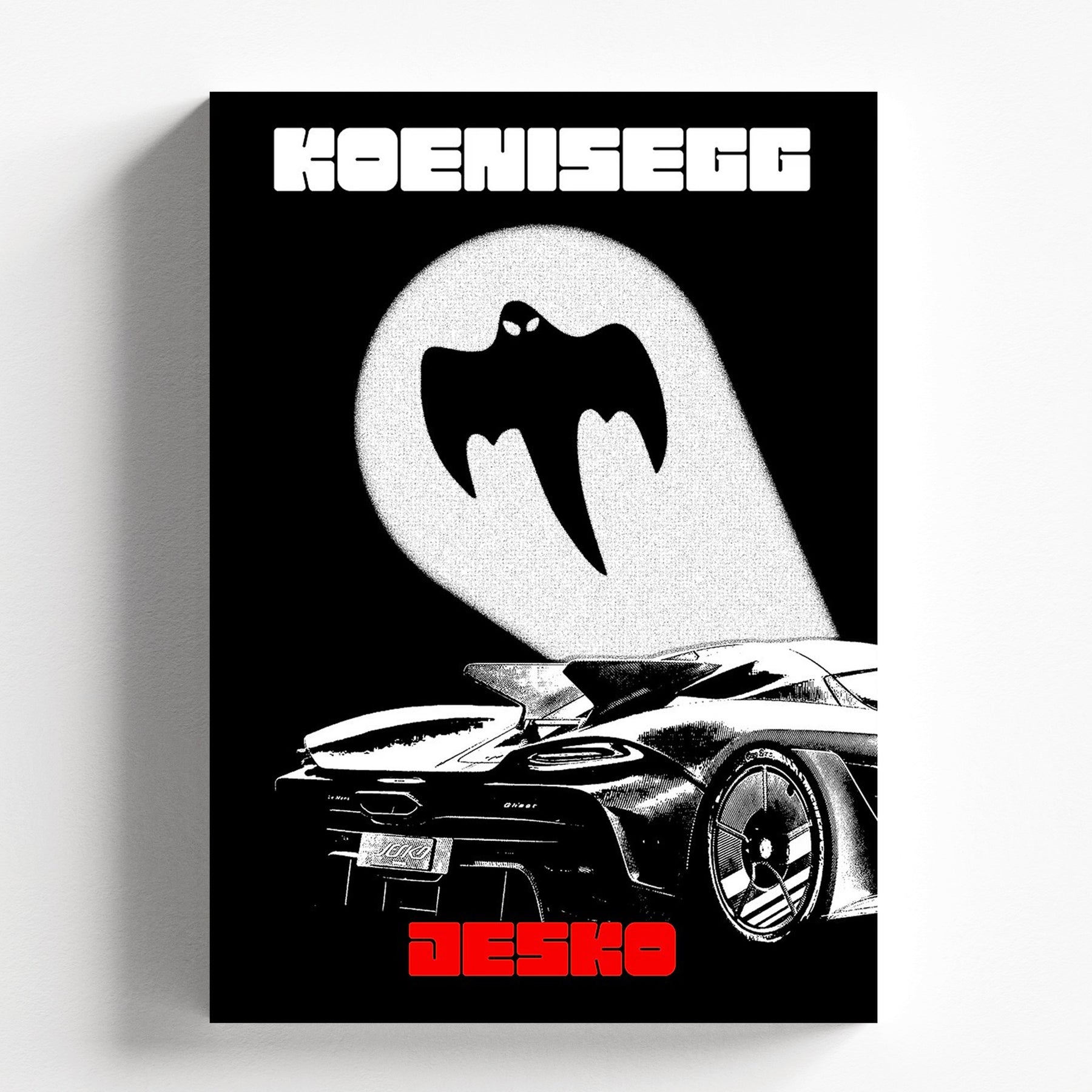 Koenigsegg Jesko Hypercar Poster | Minimalist Supercar Wall Art