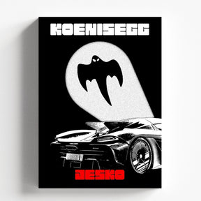 Koenigsegg Jesko Hypercar Poster | Minimalist Supercar Wall Art
