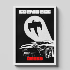 Koenigsegg Jesko Hypercar Poster | Minimalist Supercar Wall Art