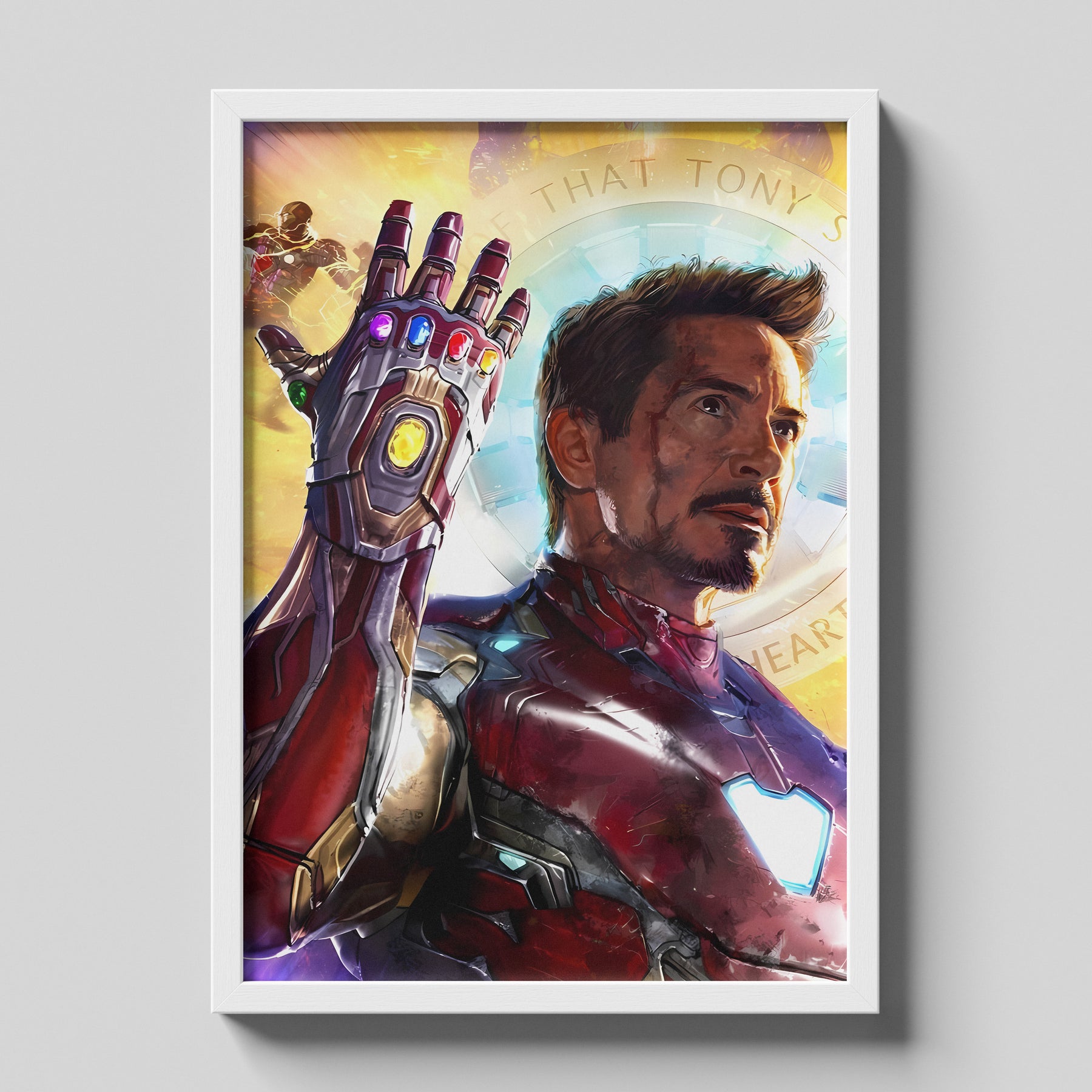 Iron Man Infinity Gauntlet Cinematic Illustration Poster