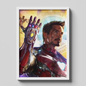 Iron Man Infinity Gauntlet Cinematic Illustration Poster