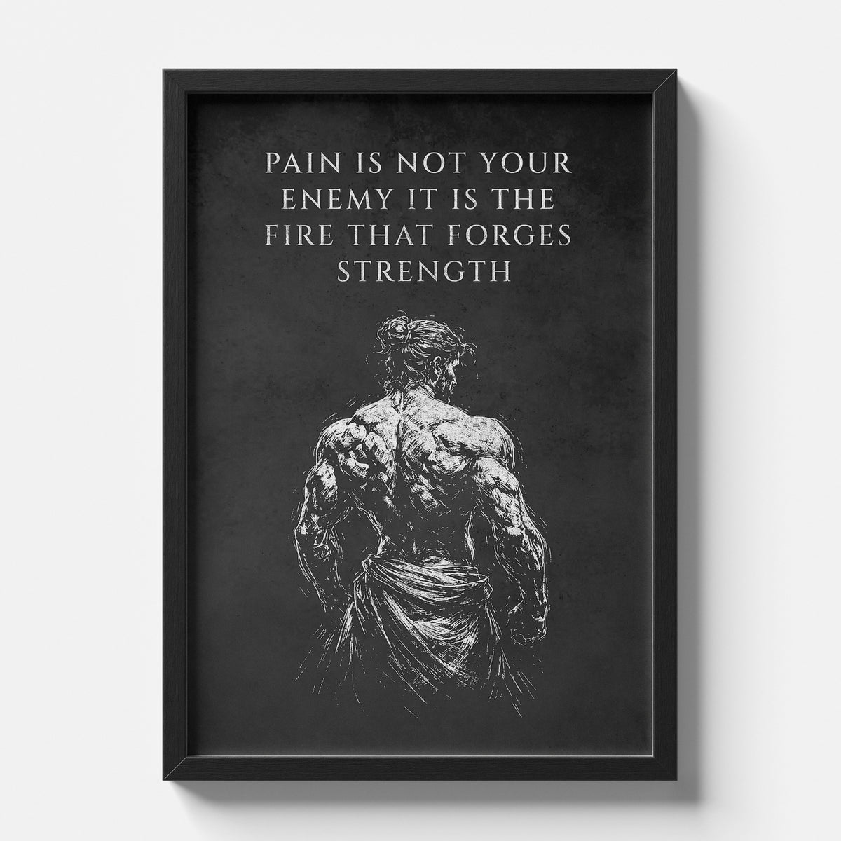 Pain Builds Strength Gym Motivation Poster