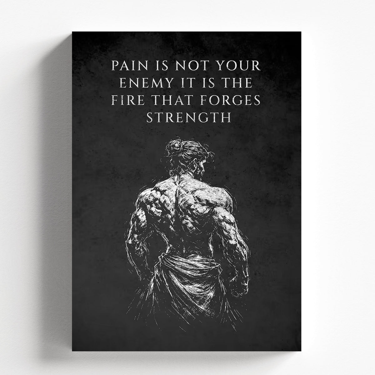 Pain Builds Strength Gym Motivation Poster