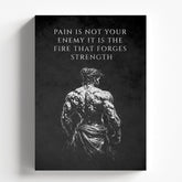 Pain Builds Strength Gym Motivation Poster