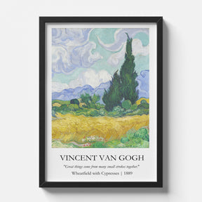Vincent Van Gogh - Wheatfield with Cypresses Painting Poster