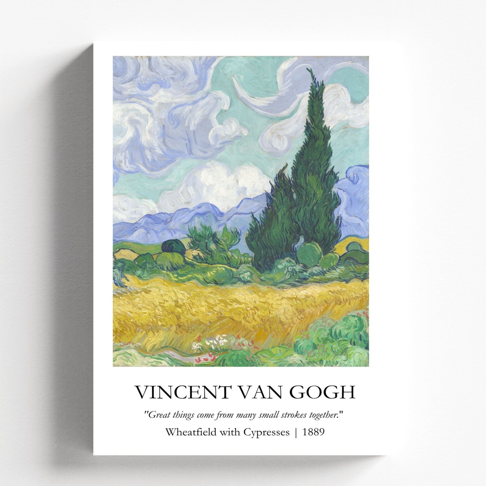 Vincent Van Gogh - Wheatfield with Cypresses Painting Poster