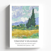Vincent Van Gogh - Wheatfield with Cypresses Painting Poster
