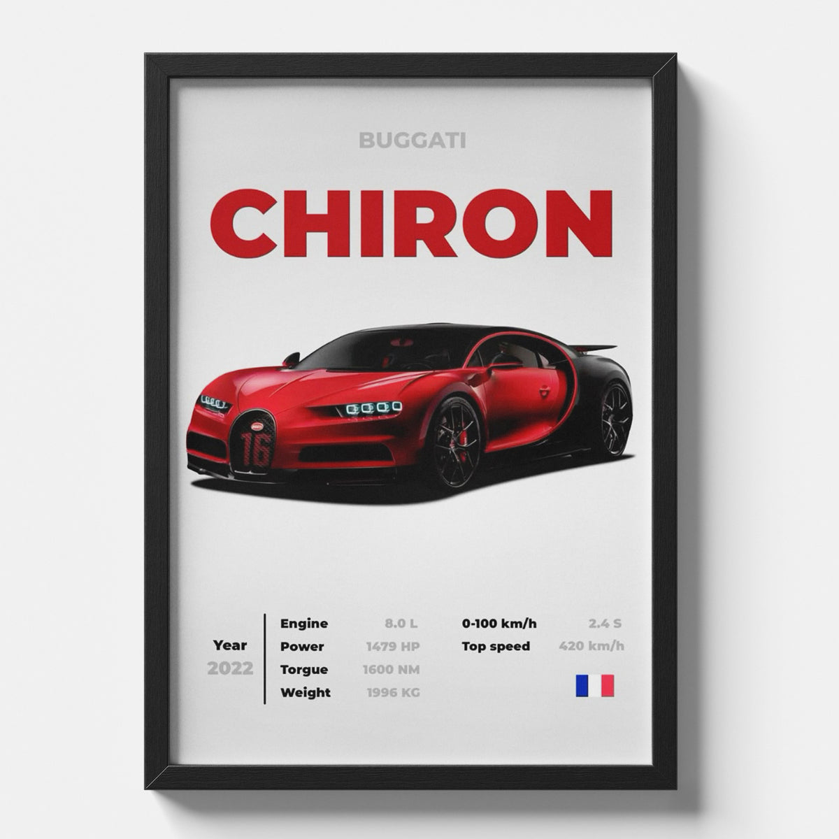 Bugatti Chiron Specs Artwork